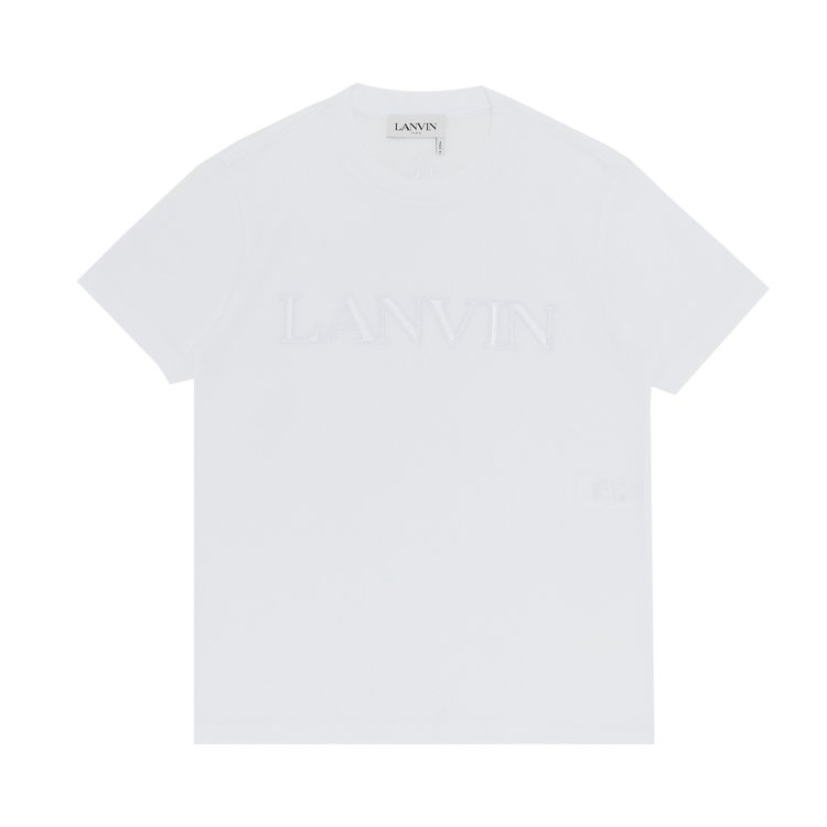 Lanvin Paris Embroidered Short-Sleeve Tee 'Optic White'