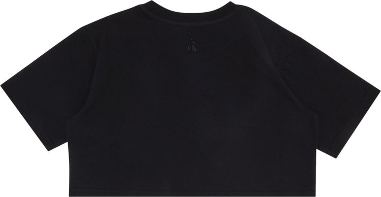 Lanvin Paris Embroidered Cropped Tee Black