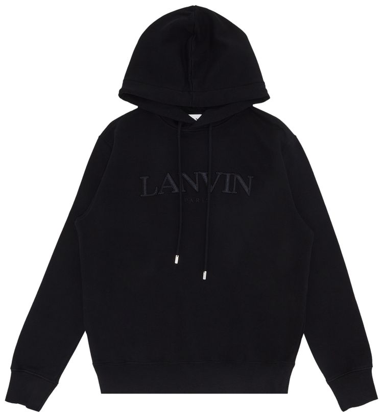 Lanvin Paris Embroidered Hoodie Black