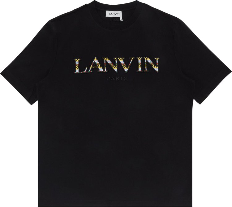 Lanvin Curb Embroidered T-Shirt 'Black'