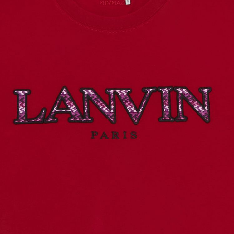 Lanvin Curb Embroidered T Shirt Lipstick