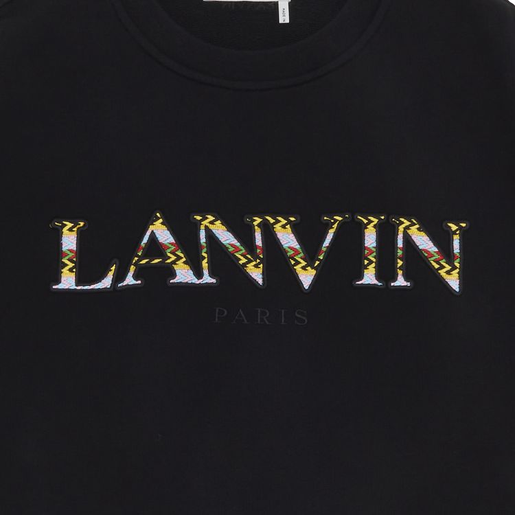 Lanvin Curb Embroidered Sweatshirt Black