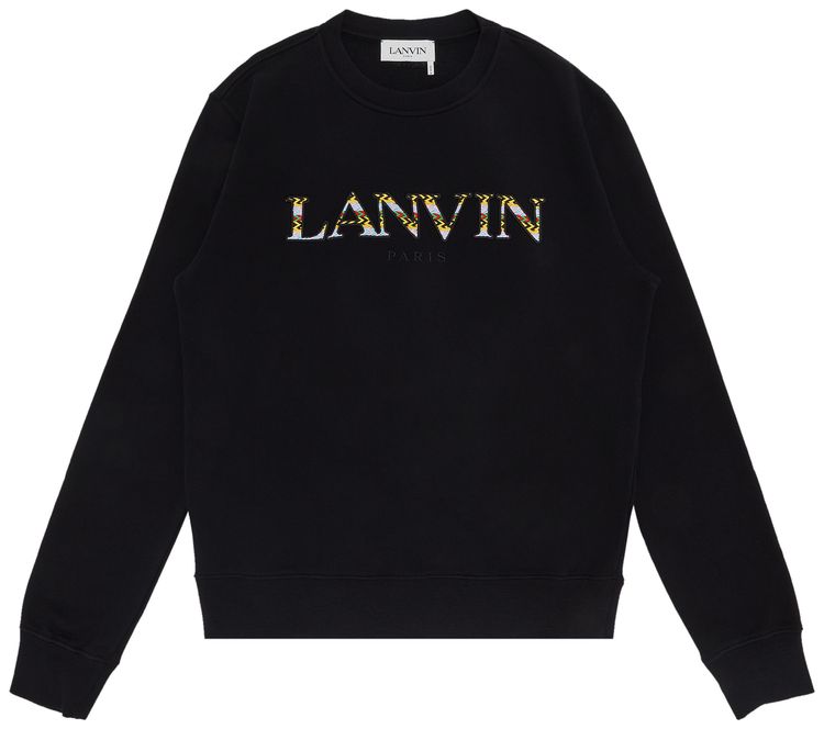 Lanvin Curb Embroidered Sweatshirt Black