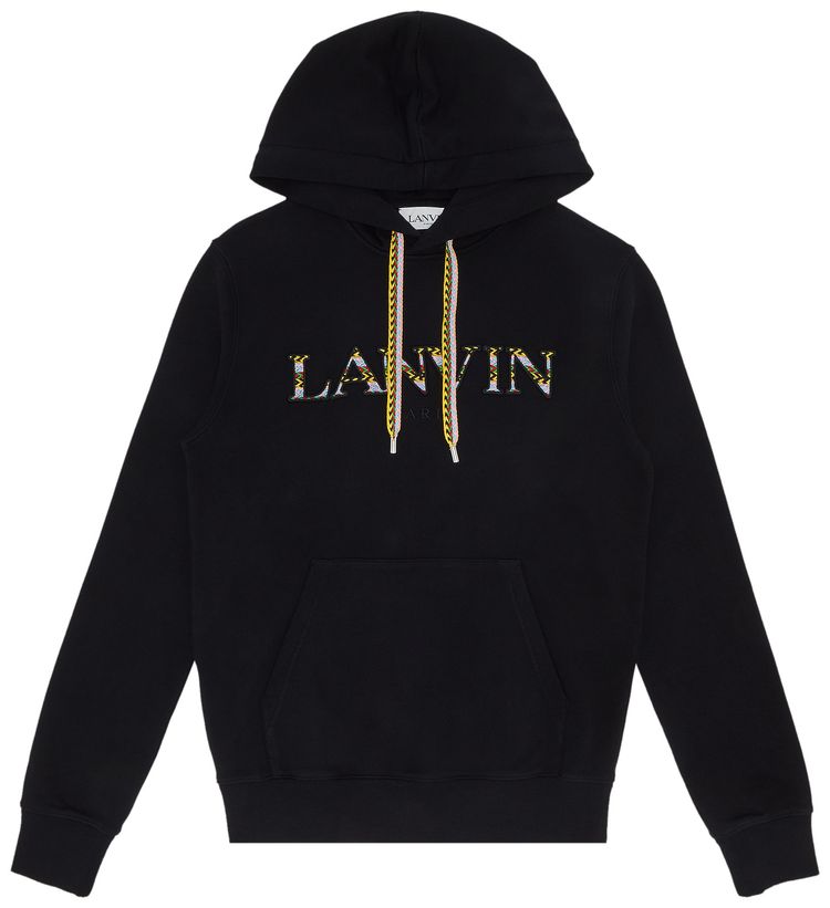Lanvin Curb Embroidered Hoodie Black