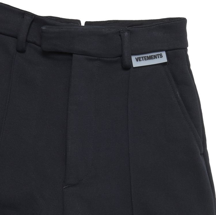 Vetements Wide Leg Molton Tailored Pants Black