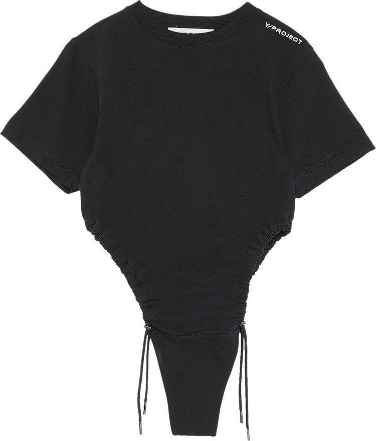 Y/Project Classic Ruched Body T-Shirt 'Black'