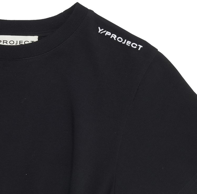 YProject Classic Ruched Body T Shirt Black
