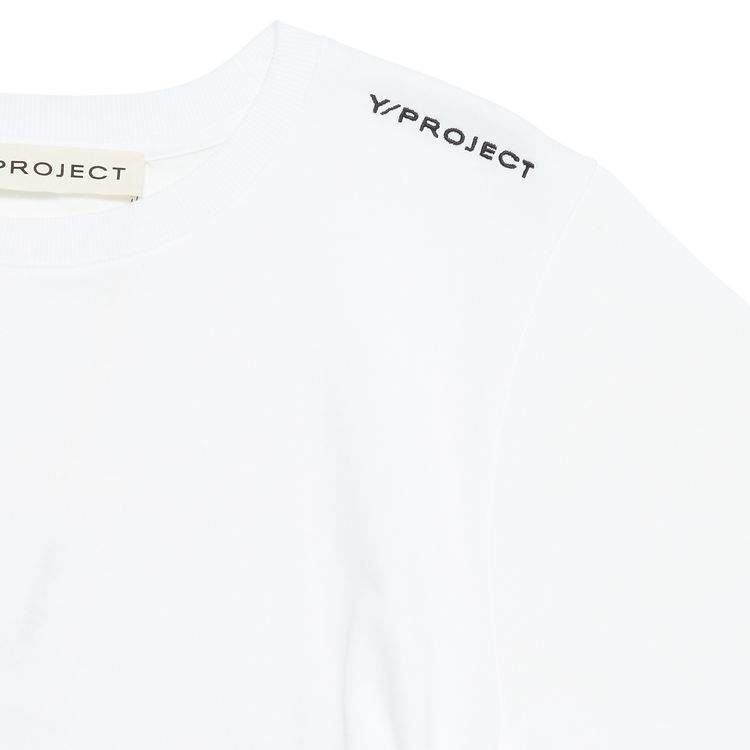 YProject Classic Ruched Body T Shirt White