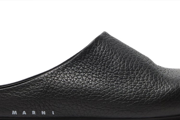 Marni Wmns Calfskin Fussbett Sabot Black