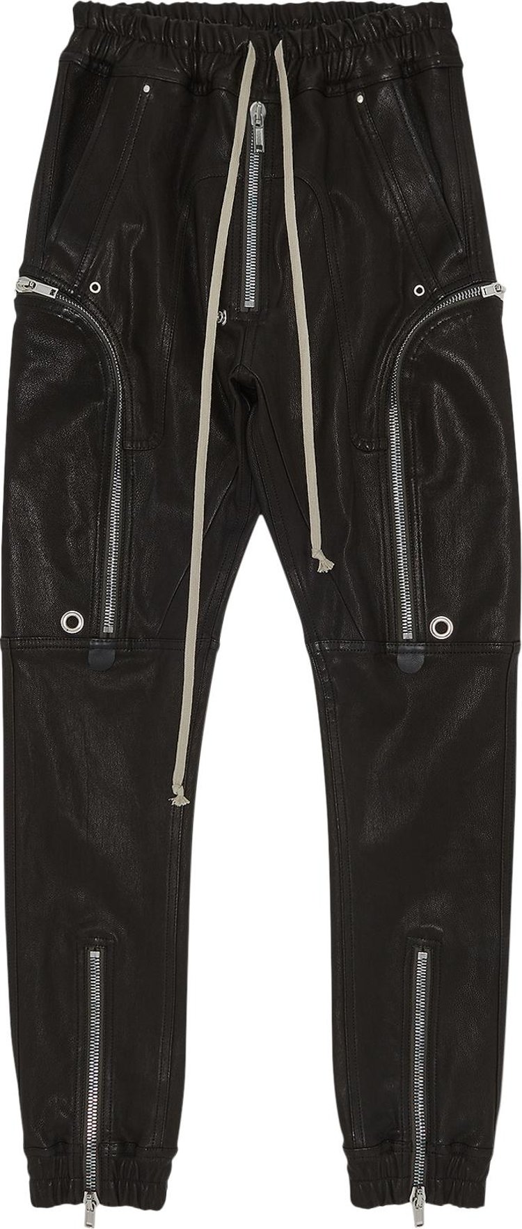 Buy Rick Owens Leather Bauhaus Cargo Pants 'Black' - RP02B6327 LSG 09 ...