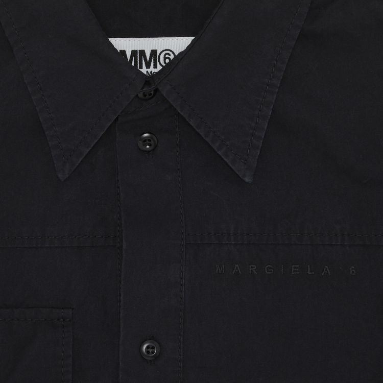 MM6 Maison Margiela Cropped Denim Shirt Black
