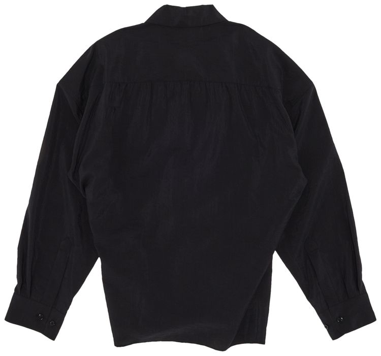 Lemaire Dry Silk Twisted Shirt Black