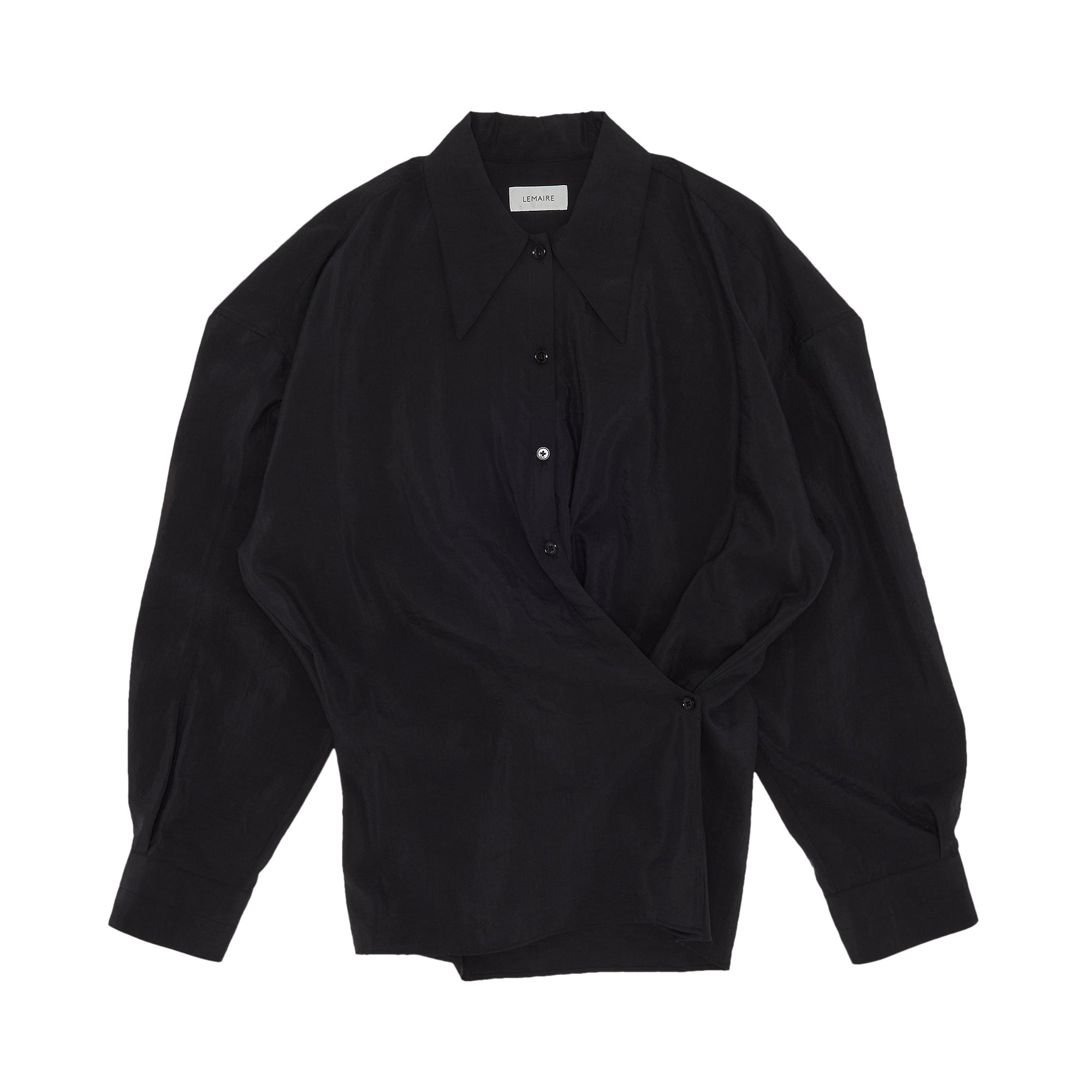 Buy Lemaire Dry Silk Twisted Shirt 'Black' - SH254 LF208 BK999