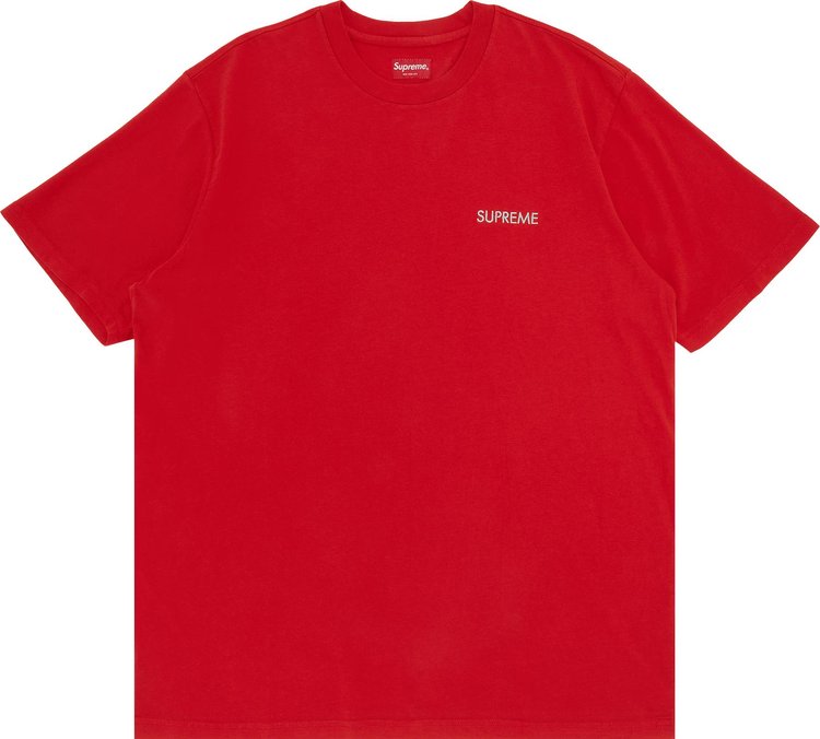 Supreme Washed Capital Short Sleeve Top Red