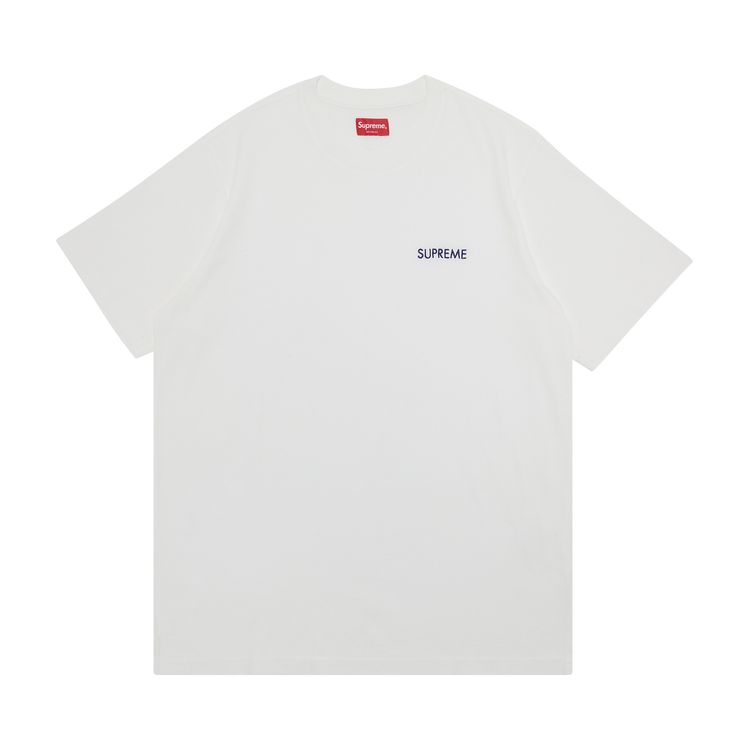 Supreme Washed Capital Short Sleeve Top White