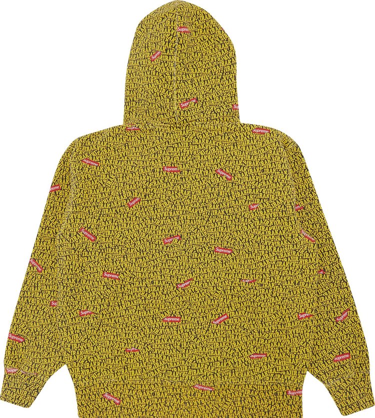 Supreme x IRAK Zip Up Hooded Sweatshirt Yellow