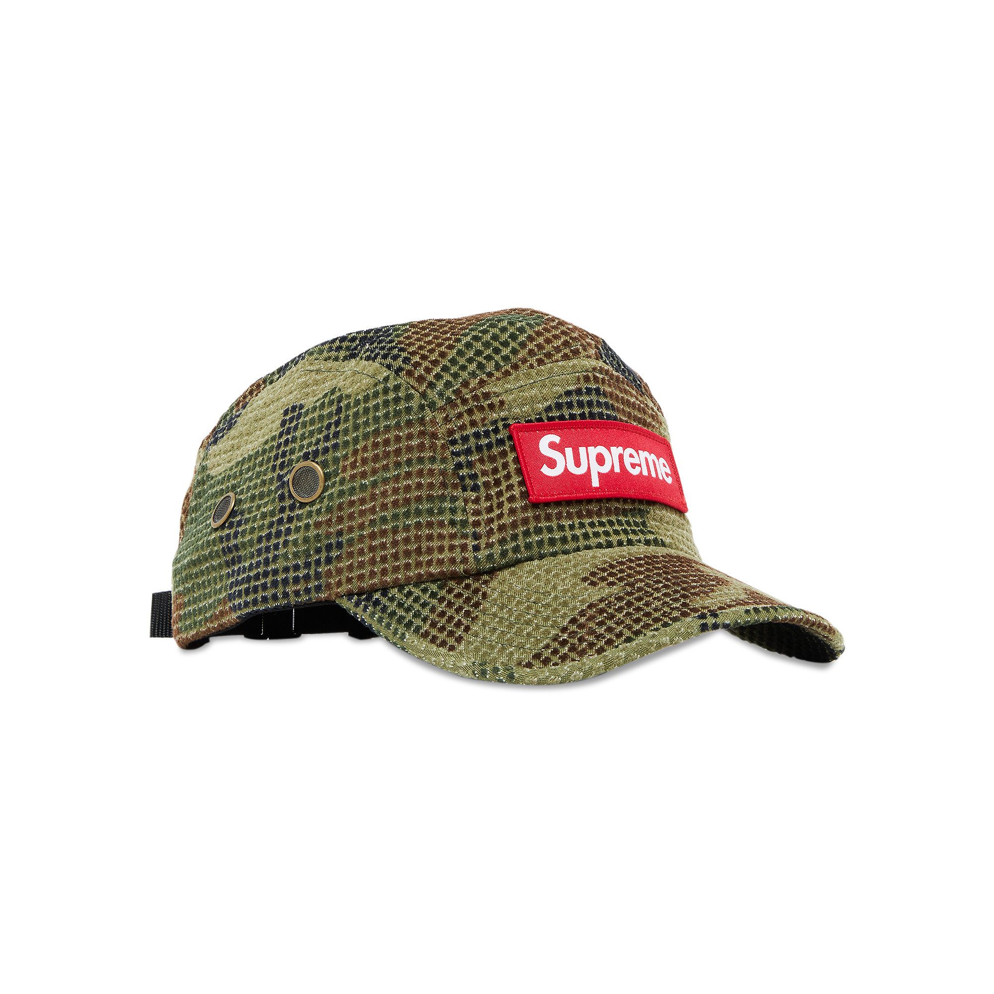 Buy Supreme Camo Grid Velvet Camp Cap 'Woodland Camo