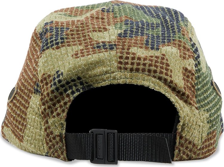 Supreme Camo Grid Velvet Camp Cap Woodland Camo