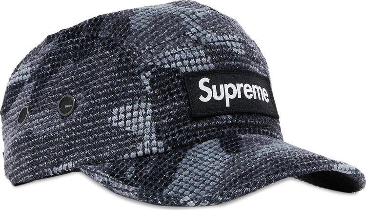 Supreme Camo Grid Velvet Camp Cap Black Camo