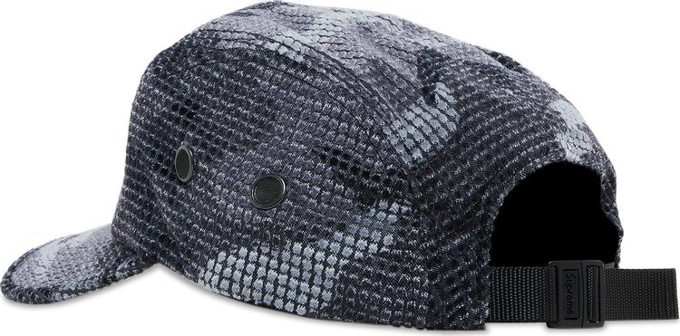 Supreme Camo Grid Velvet Camp Cap Black Camo