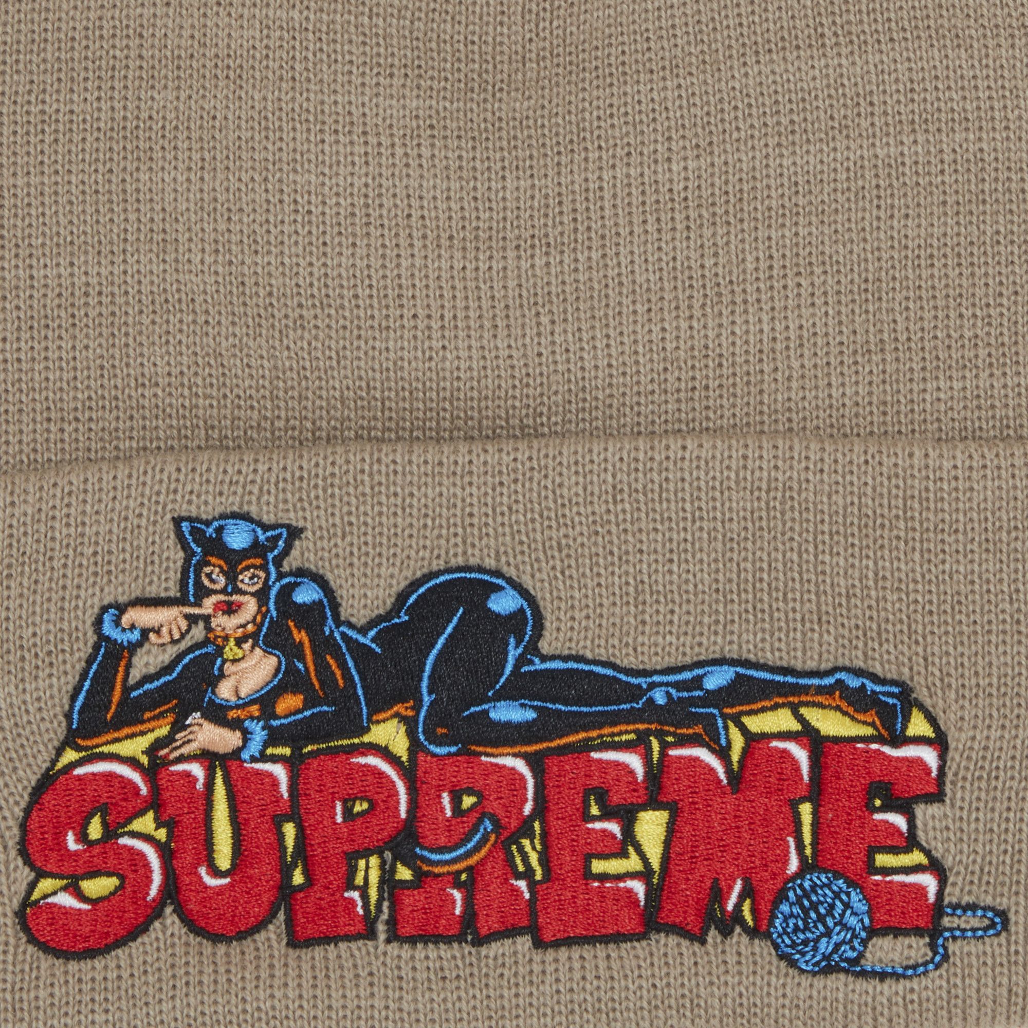 Buy Supreme Catwoman Beanie 'Stone' - FW22BN66 STONE | GOAT