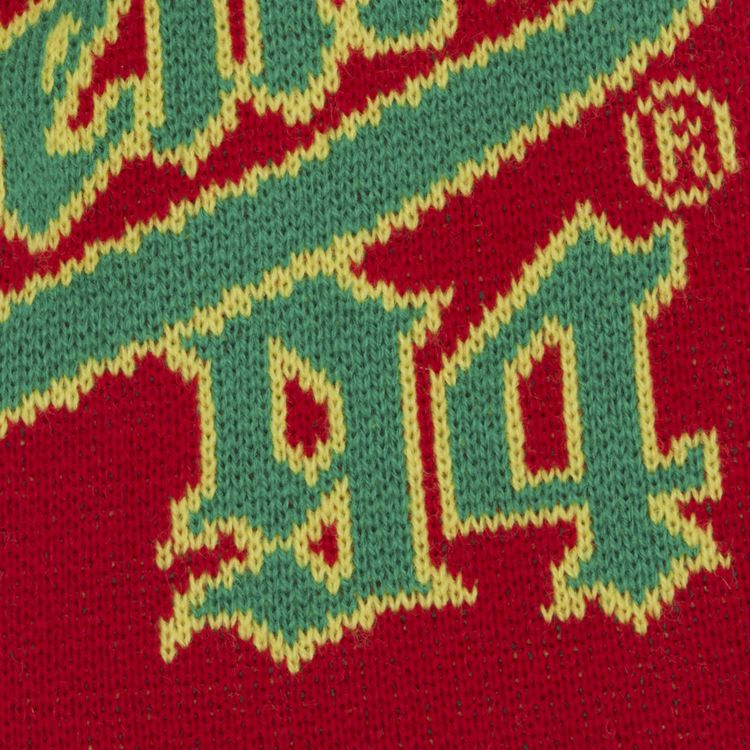 Supreme x New Era Script Beanie Red