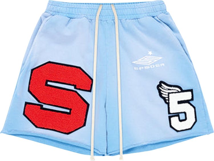 Sp5der Cut Sweatshort Vintage Blue