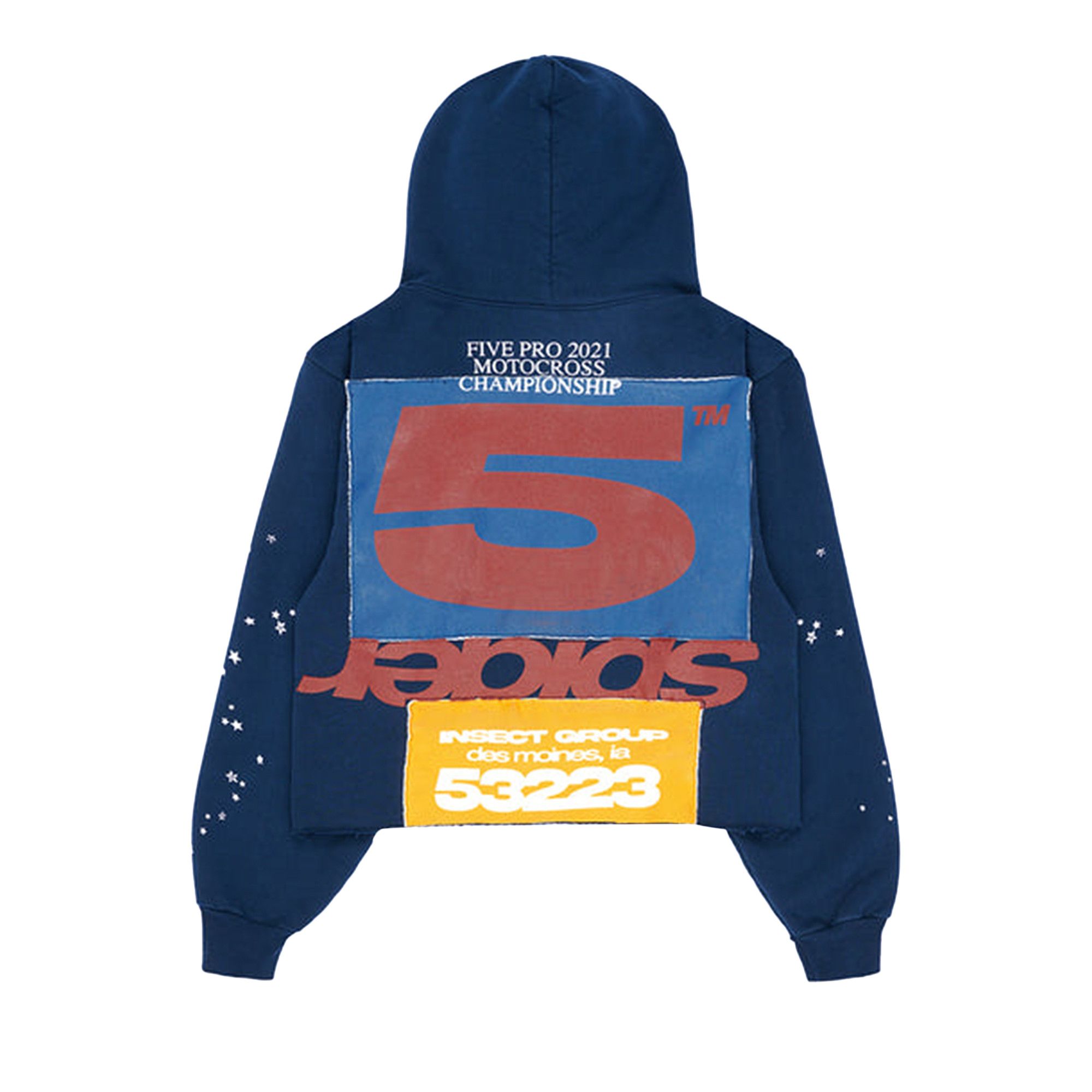 Buy Sp5der Cropped Hoodie 'Navy' - SP5 TFC NV | GOAT