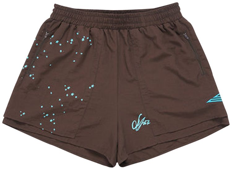 Sp5der Double Layer Shorts Chocolate
