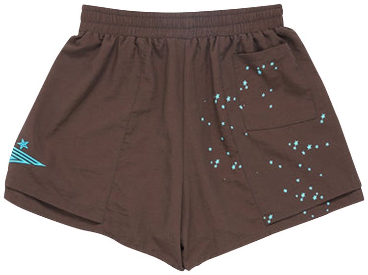 Sp5der Double Layer Shorts Chocolate