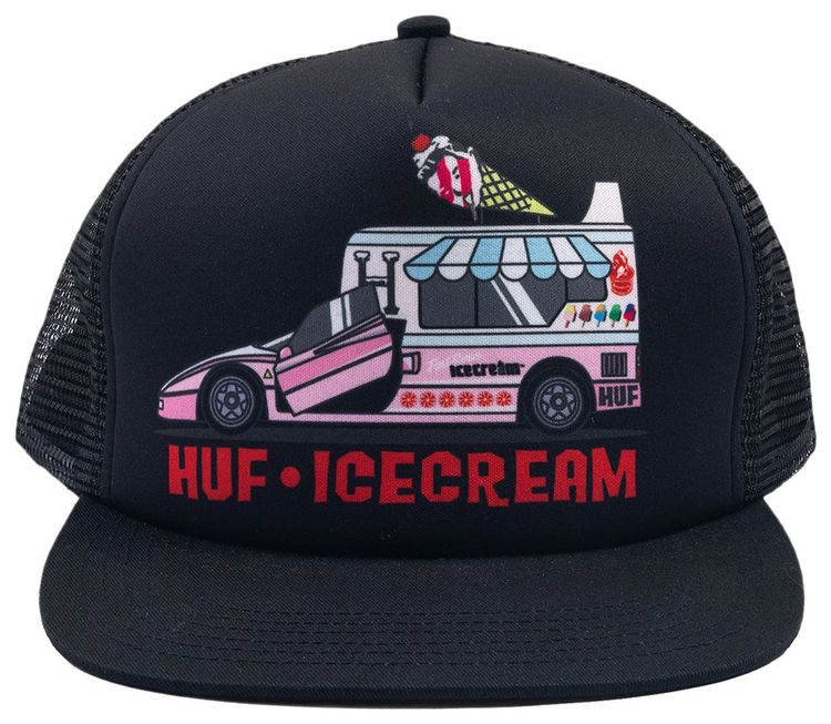 Icecream x HUF Triple Scoop Trucker Hat Black