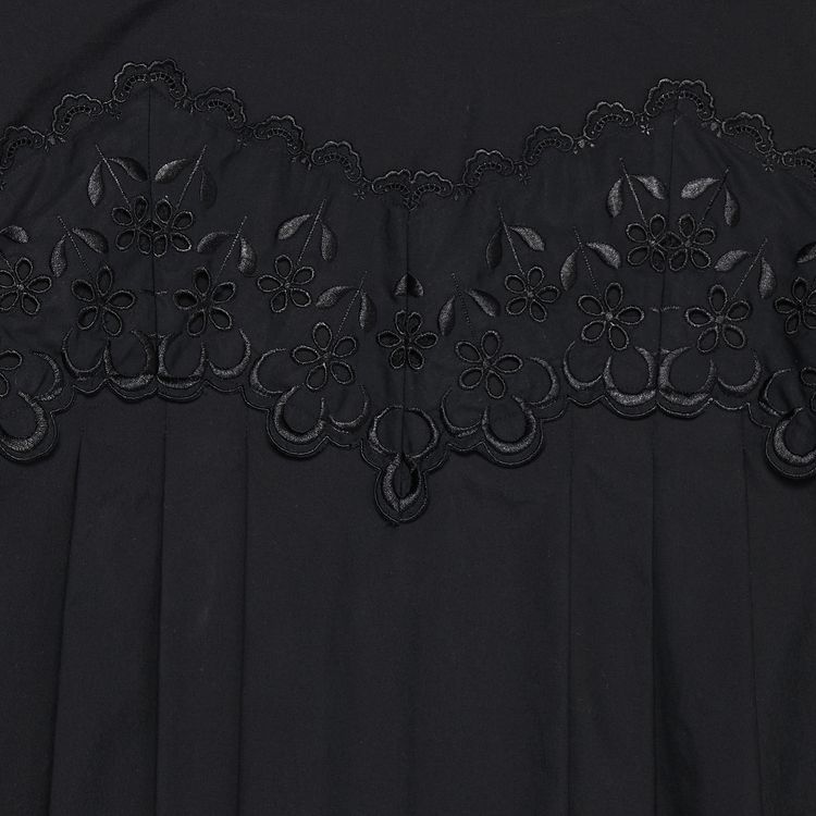 Simone Rocha Signature Sleeve Embroidered Shirt Black