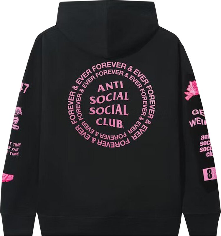 Anti Social Social Club Mantras Hooded Sweatshirt Black