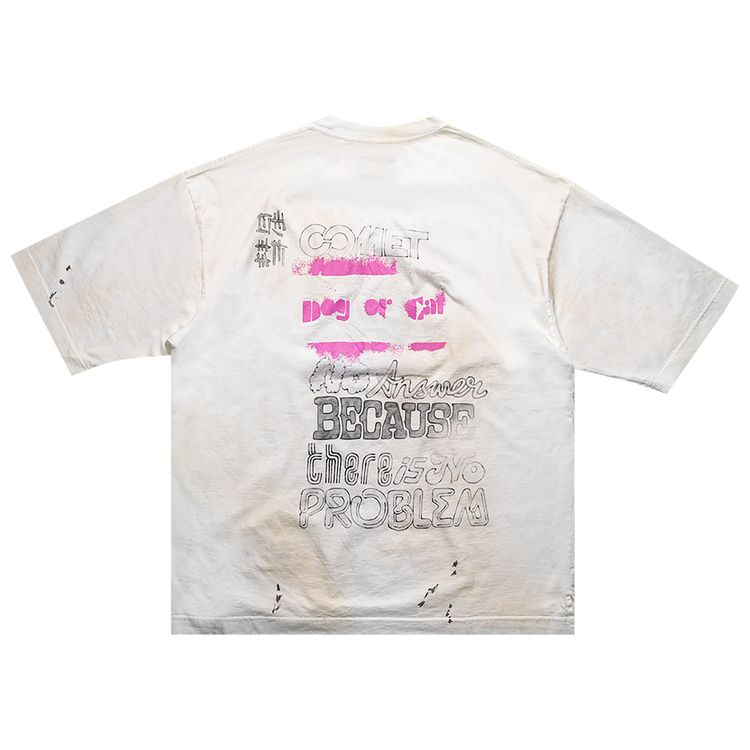 Maison Mihara Yasuhiro Distressed Graffiti Tee White