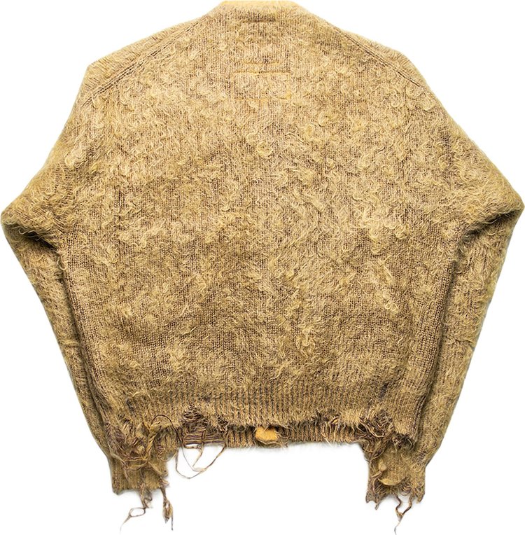 Maison Mihara Yasuhiro Brushed Knit Cardigan Yellow