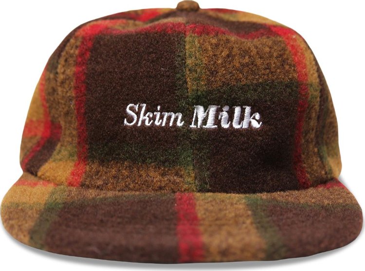 Skim Milk Logo Wool Cap 'Plaid'
