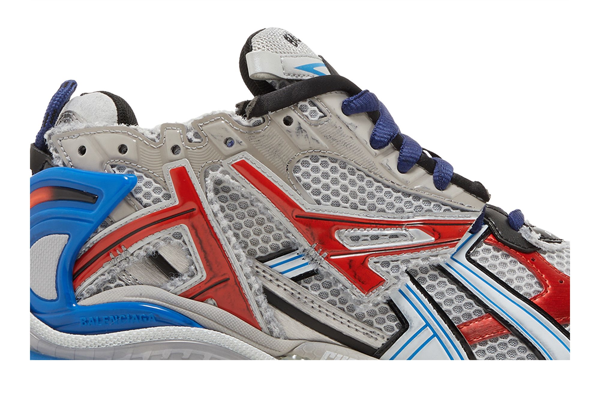 Size 6.0 Balenciaga Runner Sneaker Grey Red Blue
