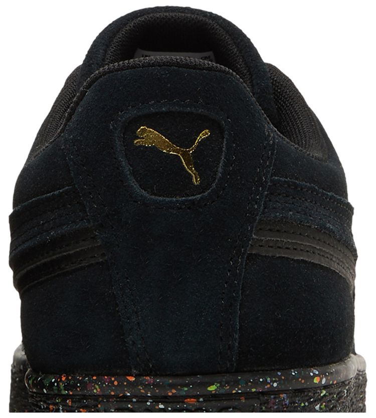 Puma Suede Triplex Mono Black Paint Splatter