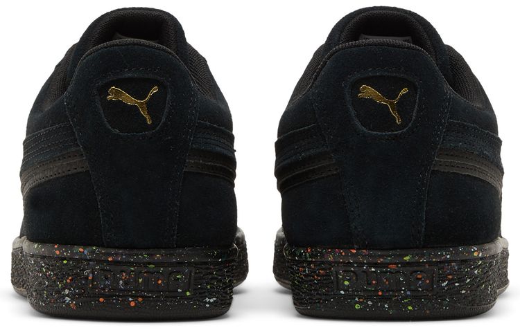 Puma Suede Triplex Mono Black Paint Splatter