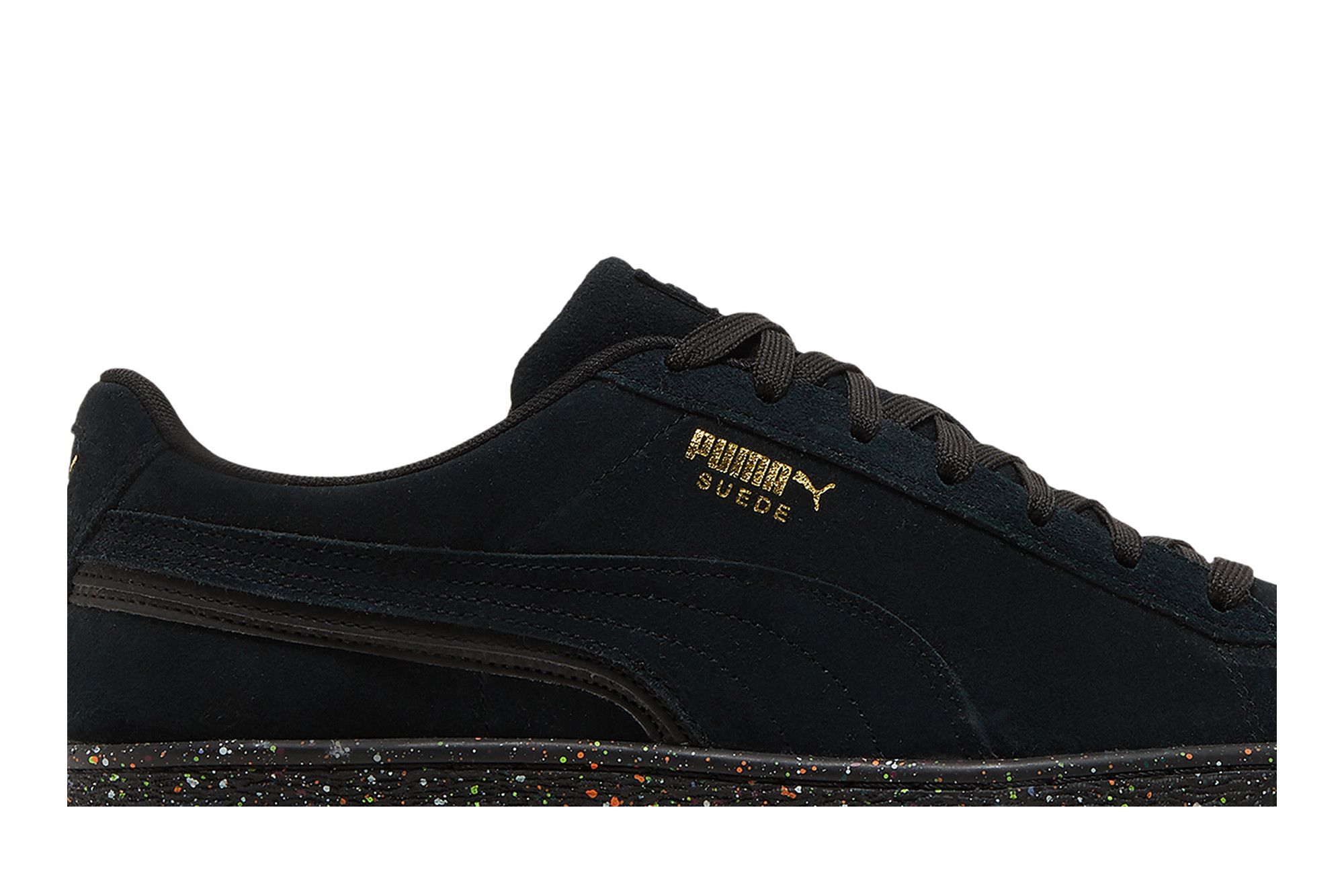 Buy Suede Triplex Mono Black Paint Splatter 386852 01 GOAT CA