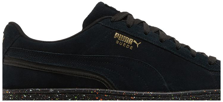 Puma Suede Triplex Mono Black Paint Splatter