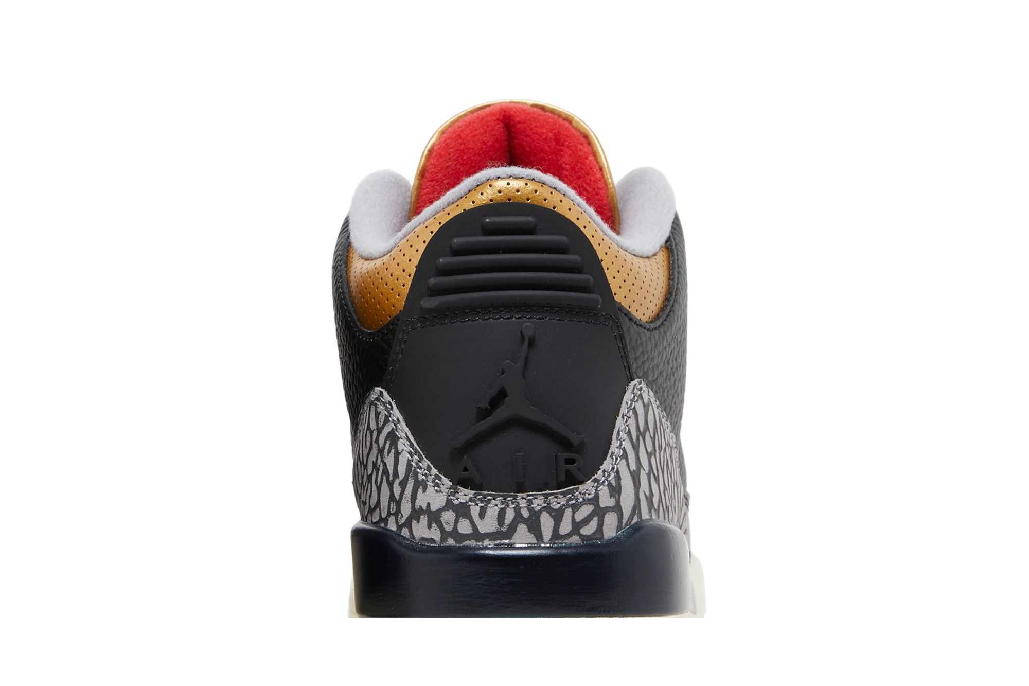 Jordan 3 black cement metallic gold hotsell