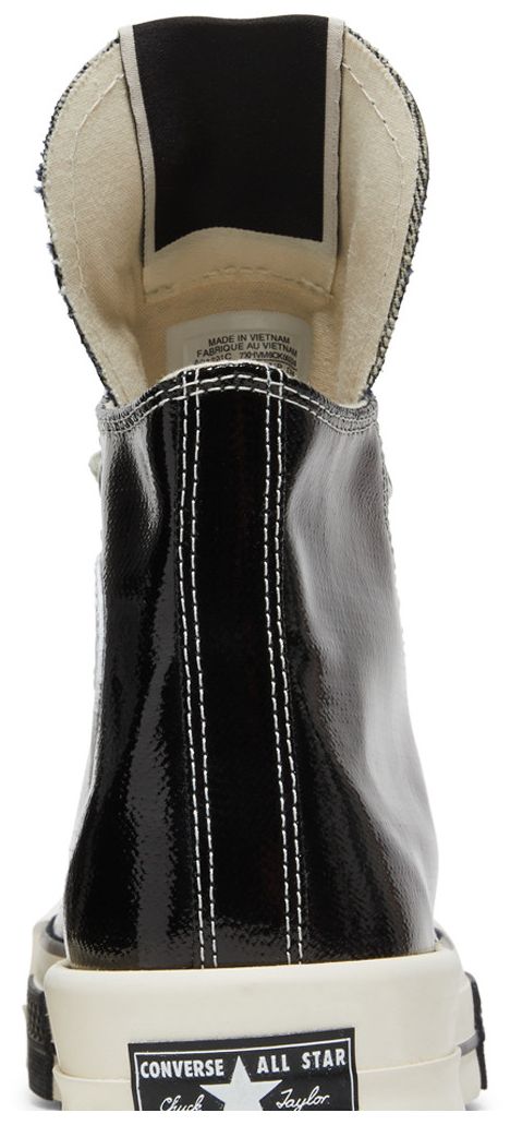 Rick Owens x Converse TURBODRK Chuck 70 High Black Lacquer