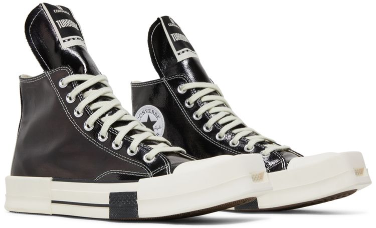 Rick Owens x Converse TURBODRK Chuck 70 High Black Lacquer