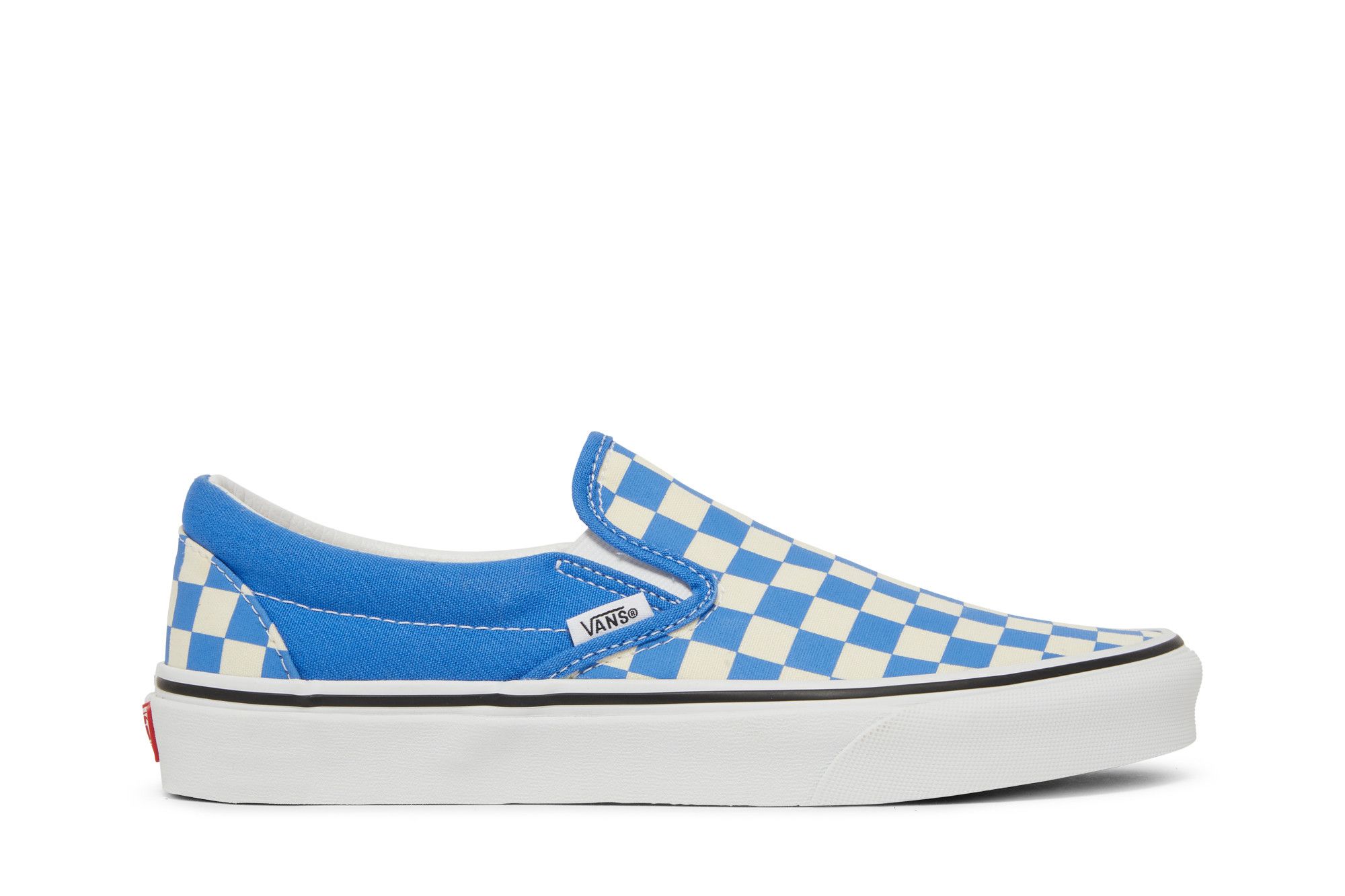 Vans slip hotsell on blue checkered