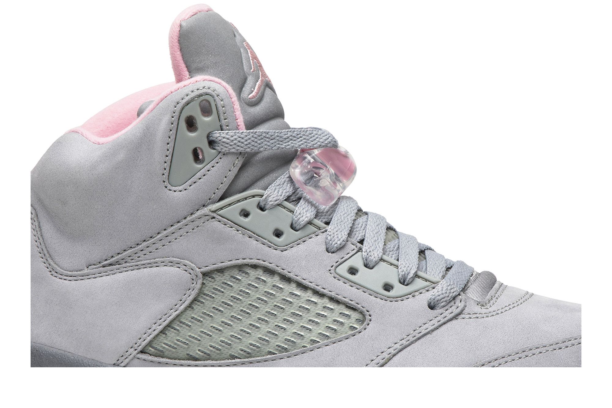 Pink white grey jordans discount