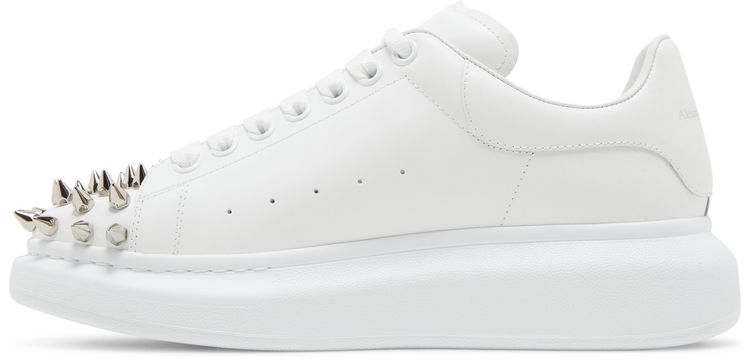 Alexander McQueen Oversized Sneaker Studded   White Silver