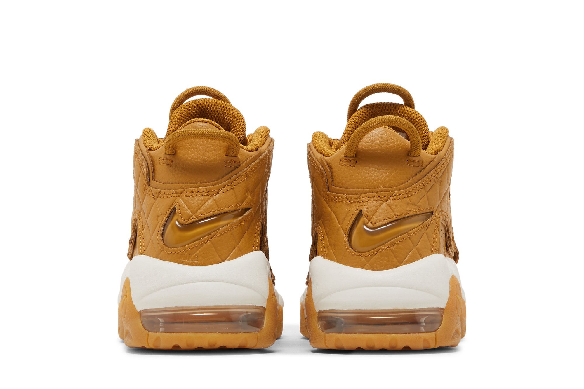 スニーカー Nike WMNS Air More Uptempo Wheat Gum DX3375-700 DX3375-700] Womens Nike Air More Uptempo Quilted Wheat Gum