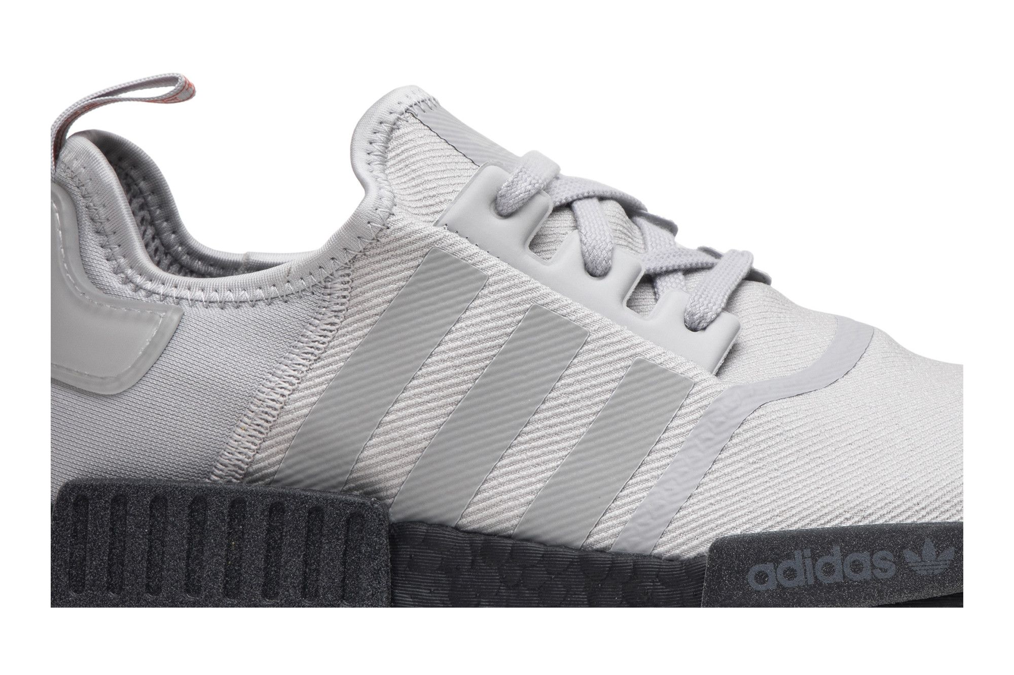 Size 5.0 NMD R1 Grey Solar Red