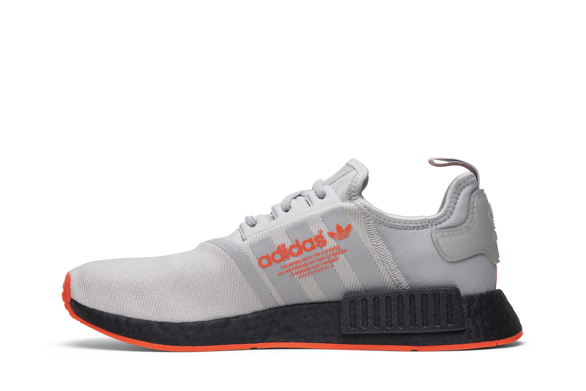 Adidas nmd grey solar red new arrivals